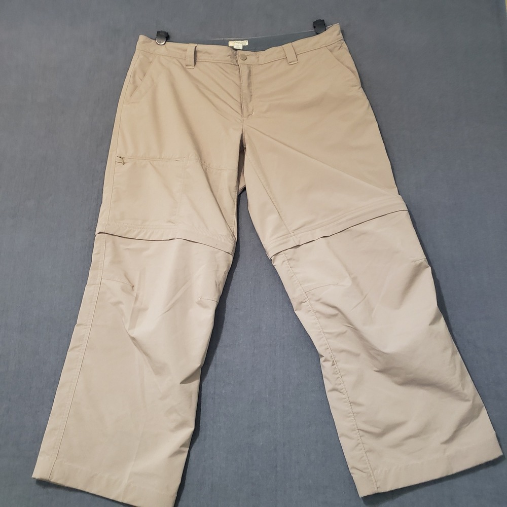 Gander Mountain Convertible Hiking Pants Womens 14R Tan Zip Off Outdoor‎ Cargo